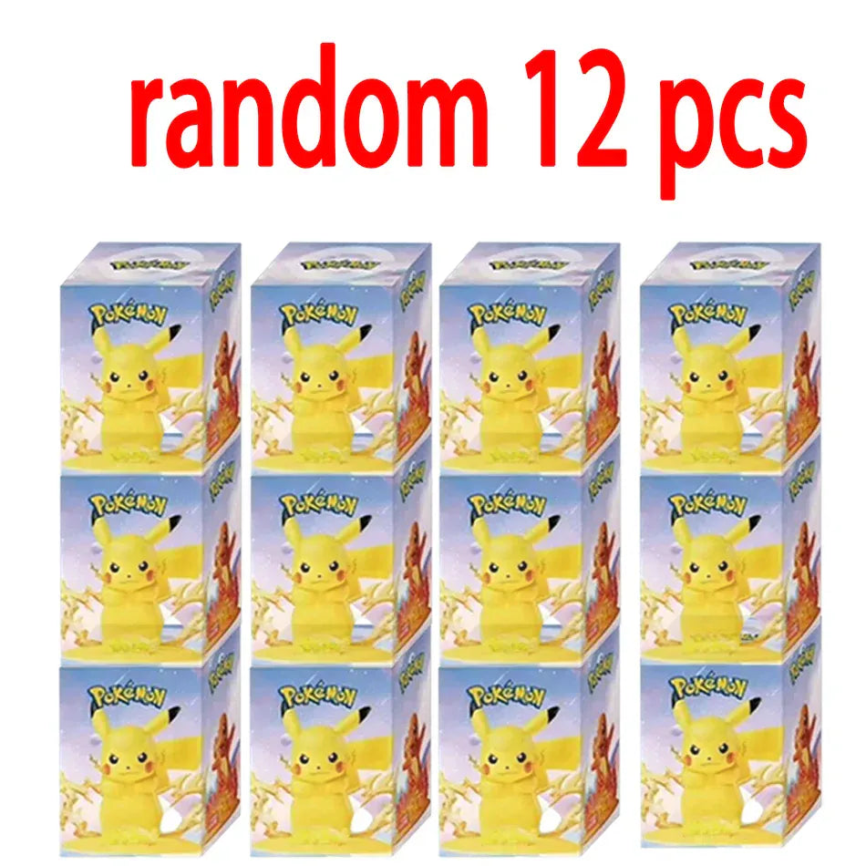 12 Pok é mon Action Dolls Pikachu Blind Box Anime Models Desktop Decorations Pok é mon Toys Children's Birthday Gifts