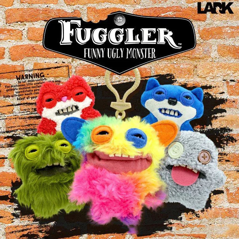 12cm Fuggler Funny Ugly Monster Plush Toys Keychain Kawaii Fuggler Monster Rabbits Cute Stuffed Peluche Dolls Pendants Gifts Kid