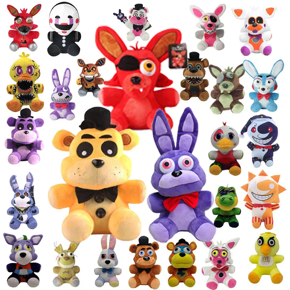 18cm FNAF Plush Toys Kawaii Freddys Animal Foxy Bonnie Bear Ribbit Stuffed Plush Toys In Stock Plush Birthday Gift For Kids AAA