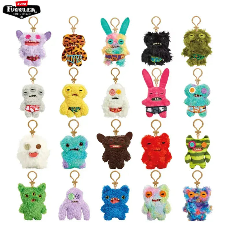 Fuggler Soft Plush Dolls Keychain Ugly Grin Cute Teeth Monster Pendant Fugg Cartoon Funny Backpack Keyring Accessories Gifts11CM
