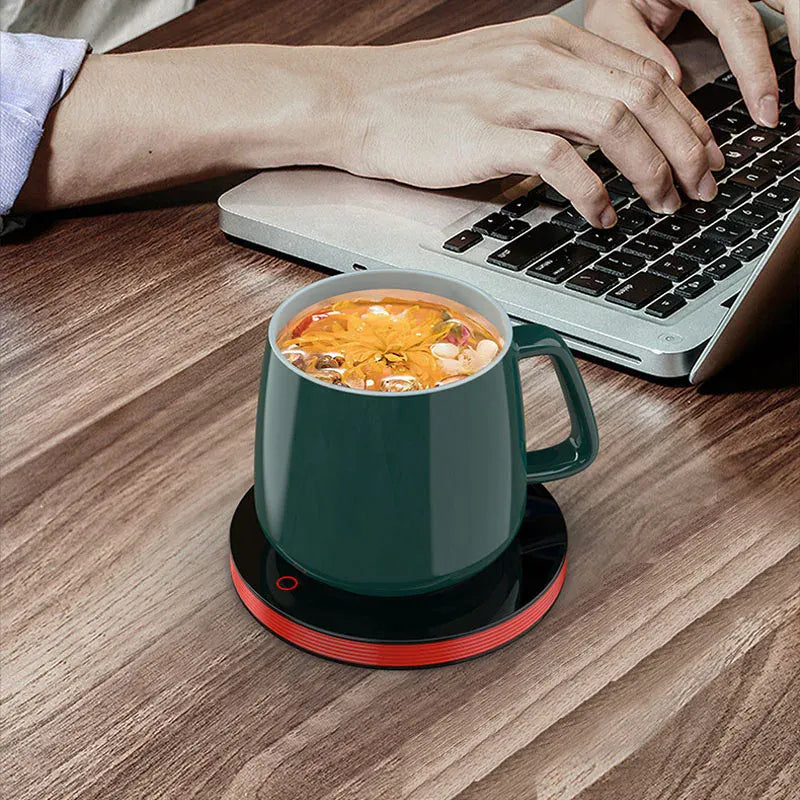 Coffee Mug Cup Warmer Electric Smart Coaster for Home or Office with 2 Temperatures Settings