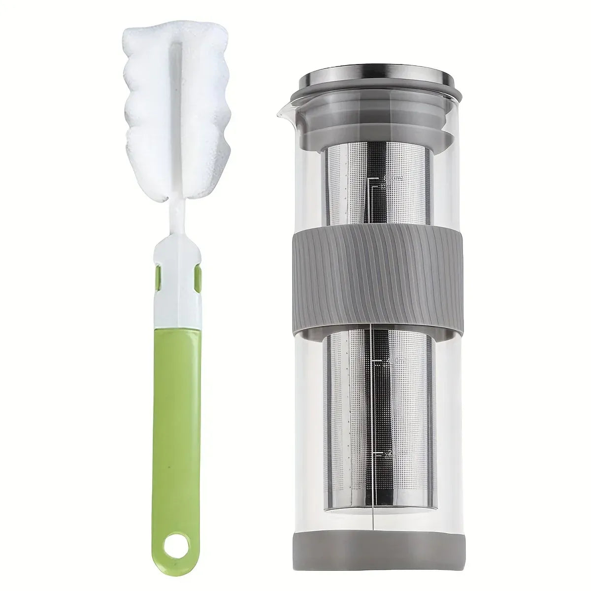 Cold Brew Coffee Maker with Cleaning Brush, 27oz/800m