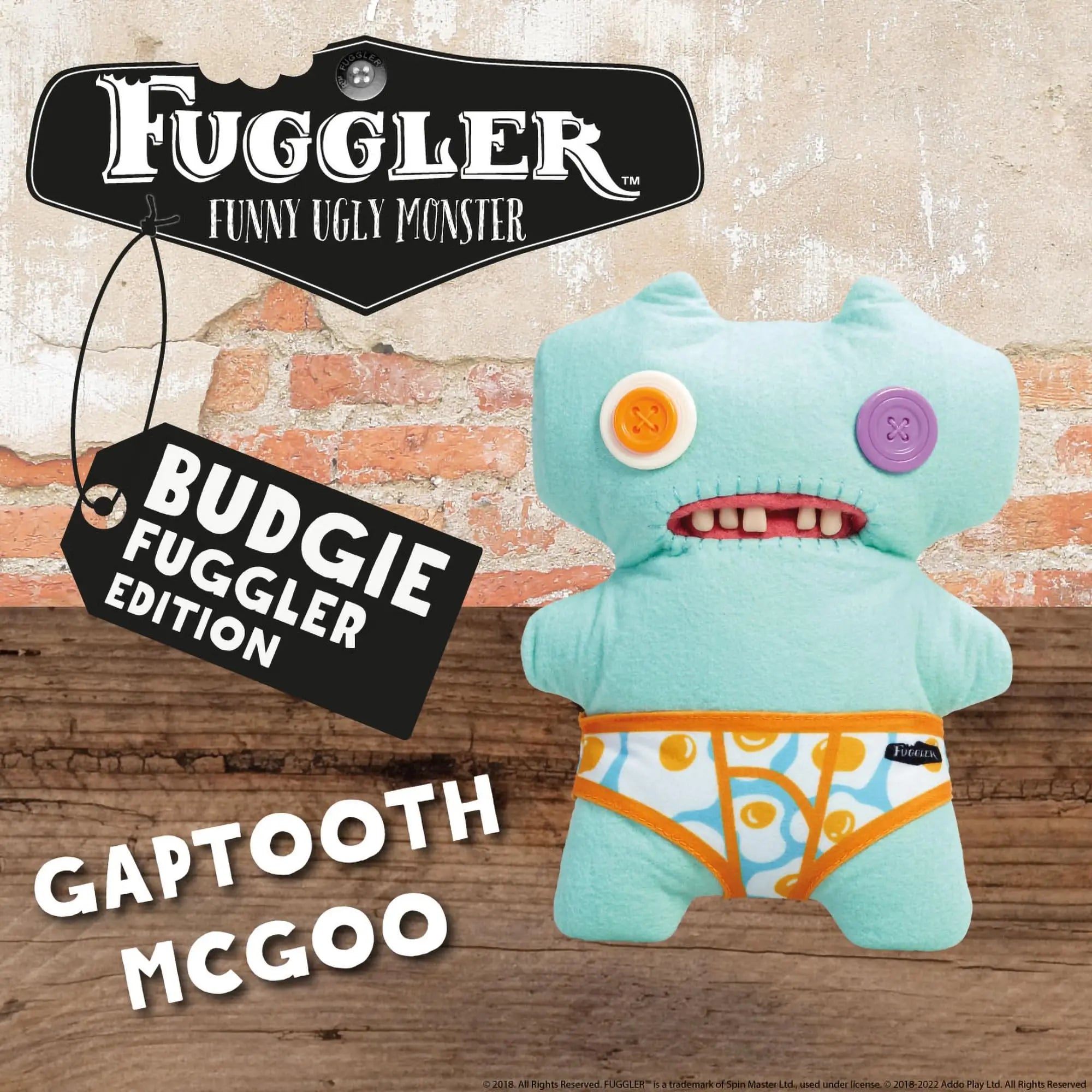 Fuggler Funny Ugly Monster Budgie Fuggler Edition Underpants Series Quirky Funny Tooth Monster Count Underoo McGoo Plush Dolls