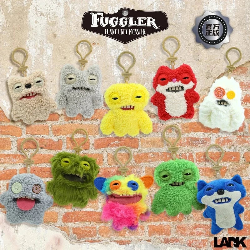 Fuggler Funny Ugly Monster Plush Toys Keychain Kawaii Fuggler Monster Rabbits Cute Stuffed Peluche Dolls Pendants Gifts Kid 12CM