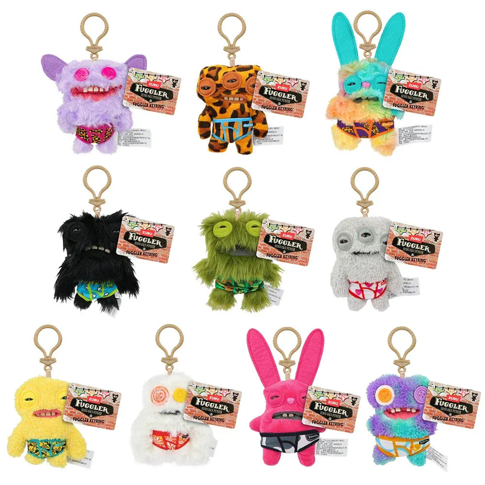 Fuggler Funny Ugly Monster Plush Toys Keychain Monster Rabbits Cute Stuffed Fugg Kawaii Peluche Dolls Pendants Gifts Kid 12CM