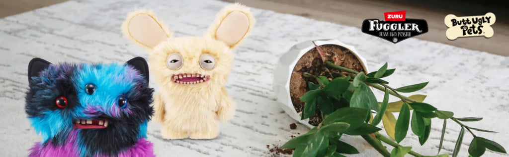 Fuggler Plush Toys Butt Ugly Monster Teeth Pets Series Mr Buttons Golden Retriever Fugg Stuffed Animal Fuggs Peluche Dolls 23CM