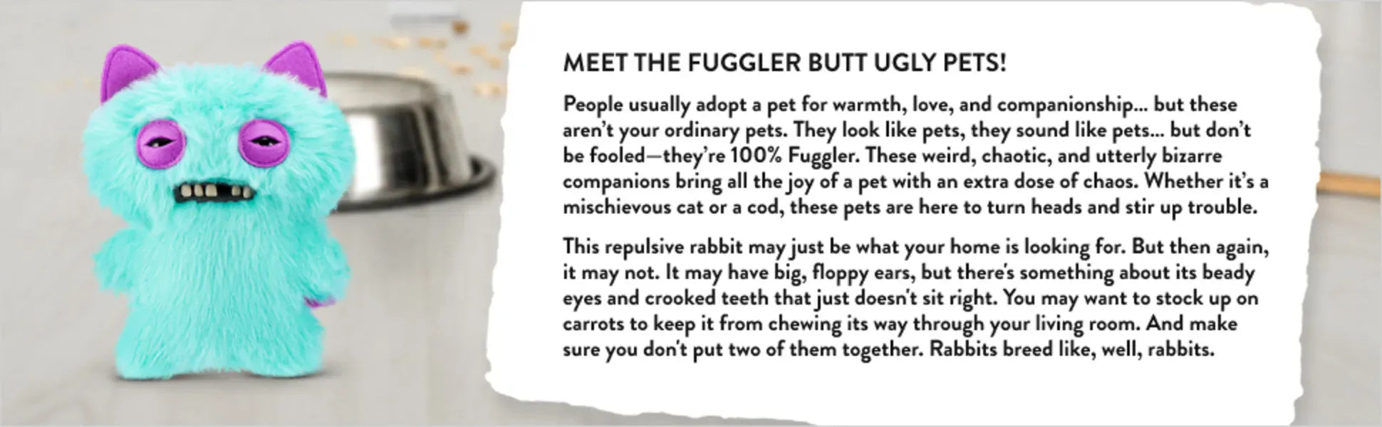 Fuggler Plush Toys Butt Ugly Monster Teeth Pets Series Mr Buttons Golden Retriever Fugg Stuffed Animal Fuggs Peluche Dolls 23CM