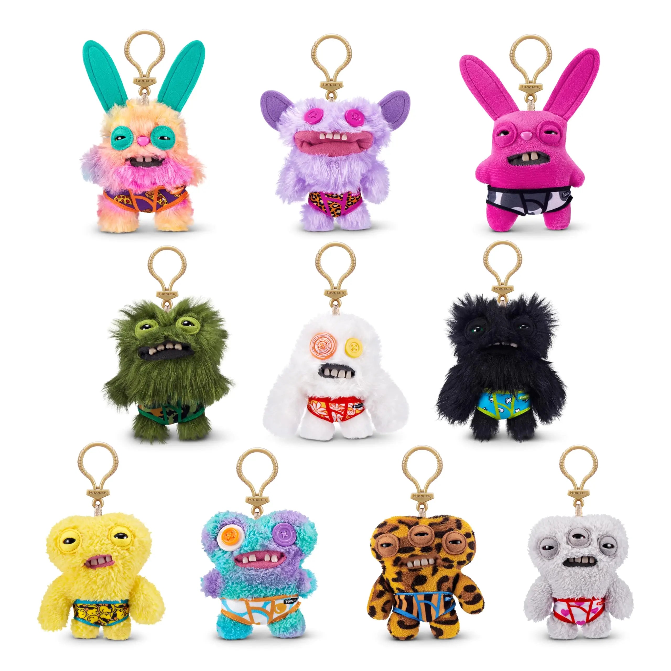 Fuggler Soft Plush Dolls Keychain Ugly Grin Cute Teeth Monster Pendant Fugg Cartoon Funny Backpack Keyring Accessories Gifts11CM