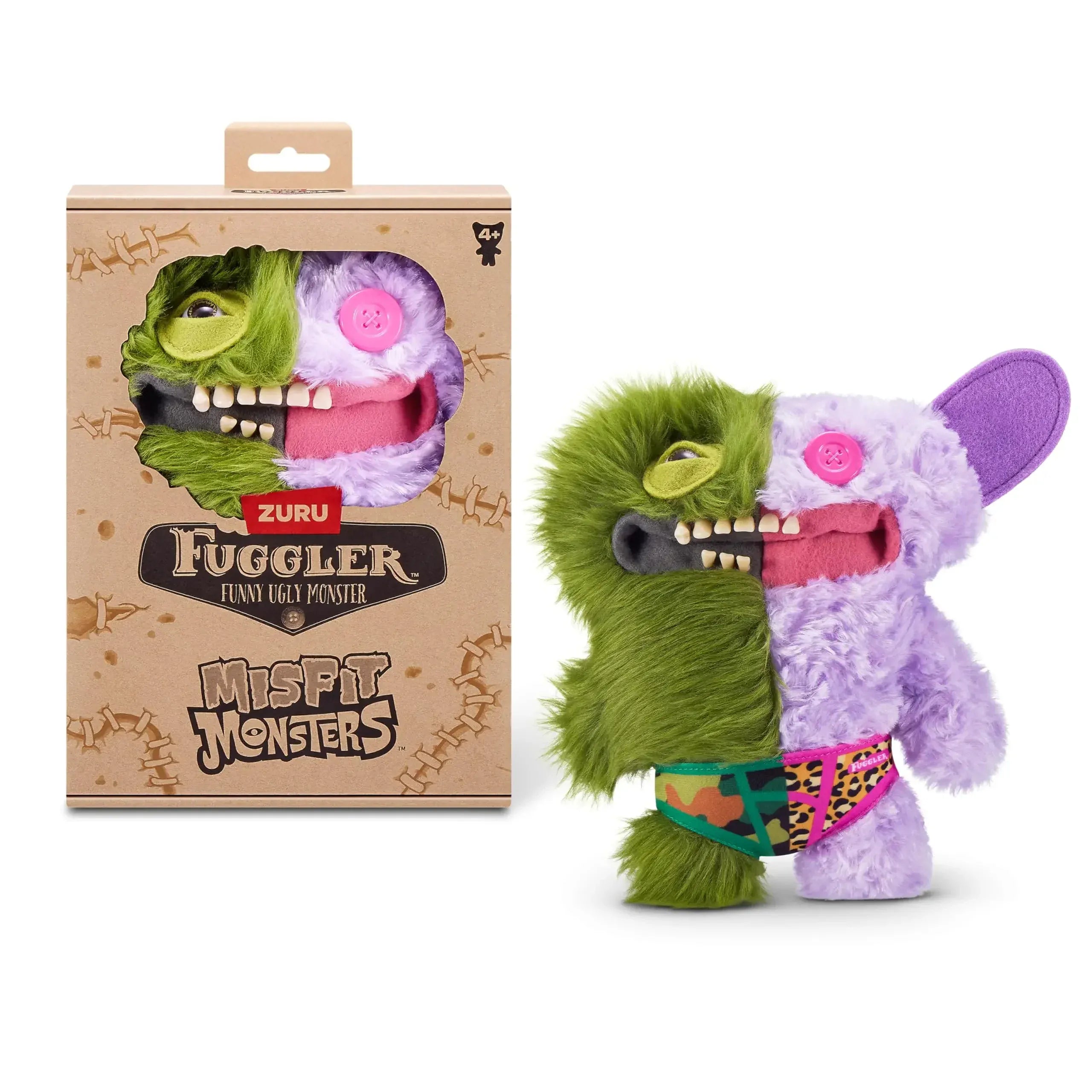 Fuggler WideEyed Tooths Monster Plush Dolls Soft Fuggler Stuffed Pants Gap Toothed McGoo‌ ‌Monstrosity Peluche Toys