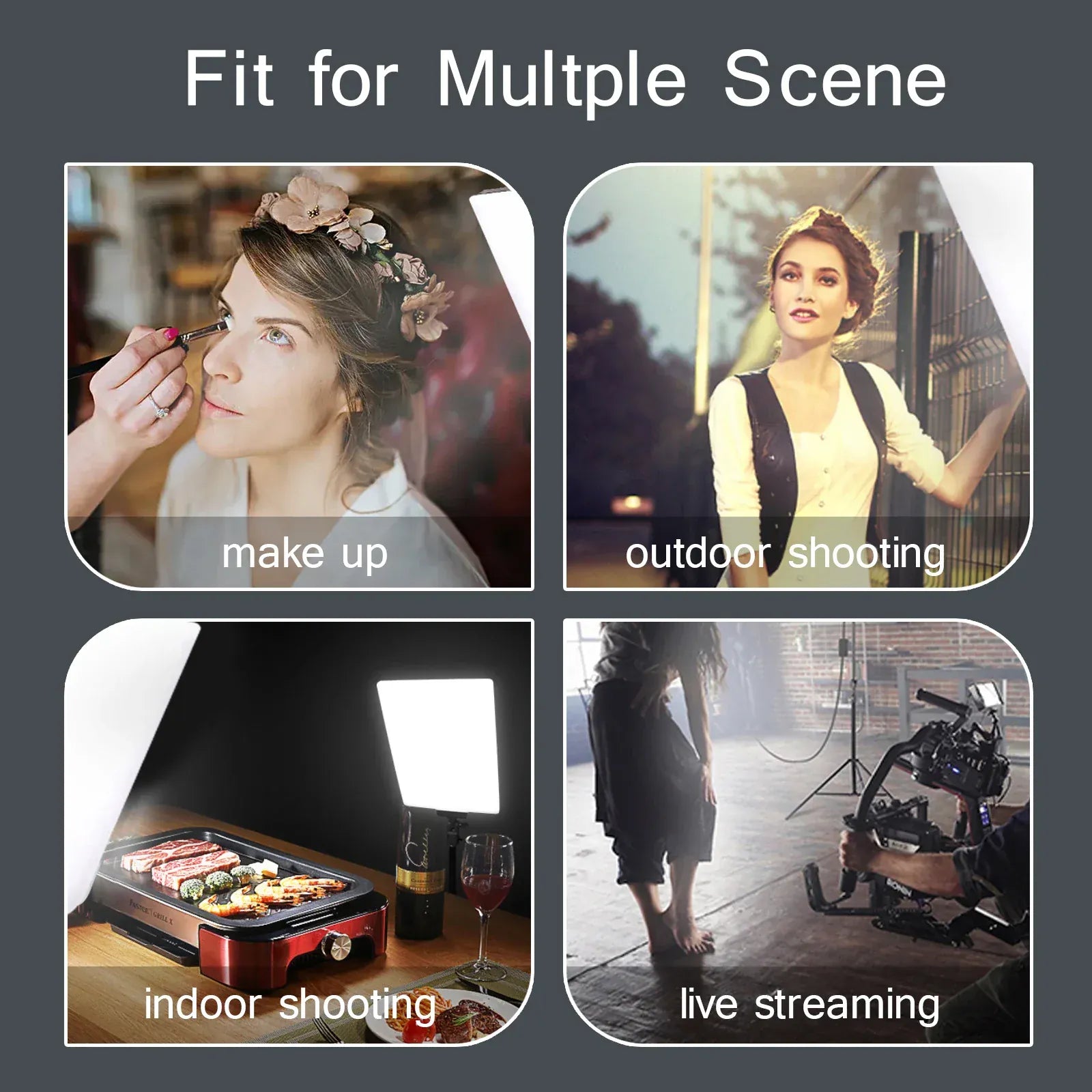 LED Video Lights Conference Photography Lighting Selfie Light Photo Studio Lamp With Tripod for Shoot Live Streaming TikTok Zoom