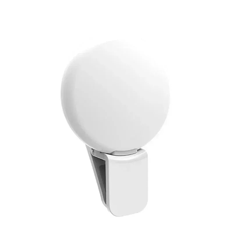 Mini LED Selfie Ring Light - USB Rechargeable Clip-On Phone Light