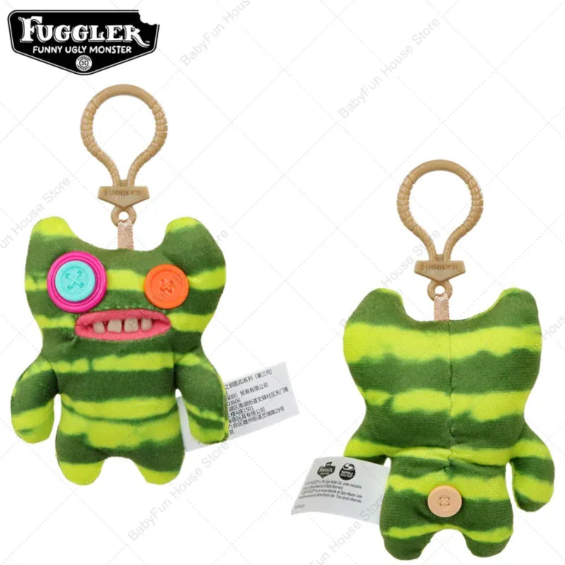 Original Fuggler Ugly Teeth Monsters Plush Toys Keychains Fugglers Wide Eyed Weirdo Annoyed Alien Rabbit Peluche Dolls Pendants