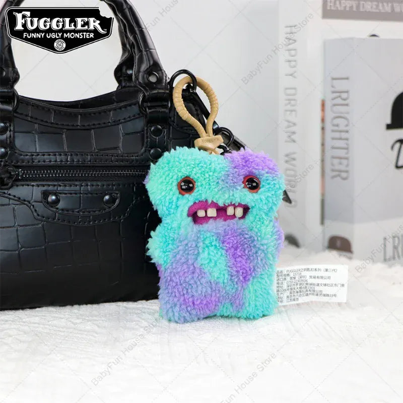 Original Fuggler Ugly Teeth Monsters Plush Toys Keychains Fugglers Wide Eyed Weirdo Annoyed Alien Rabbit Peluche Dolls Pendants