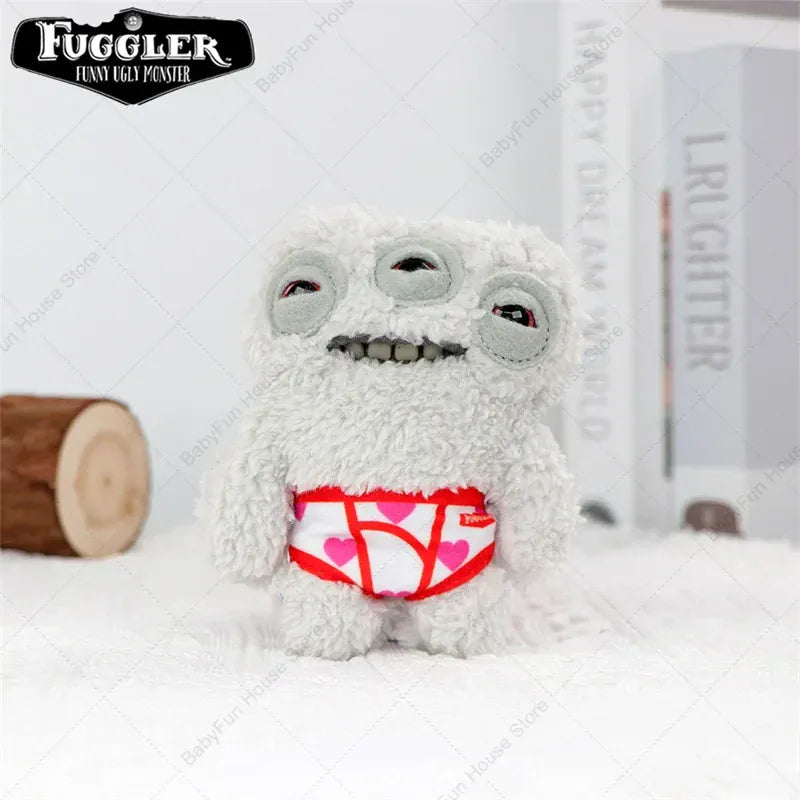 Original Fuggler Ugly Teeth Monsters Plush Toys Keychains Fugglers Wide Eyed Weirdo Annoyed Alien Rabbit Peluche Dolls Pendants