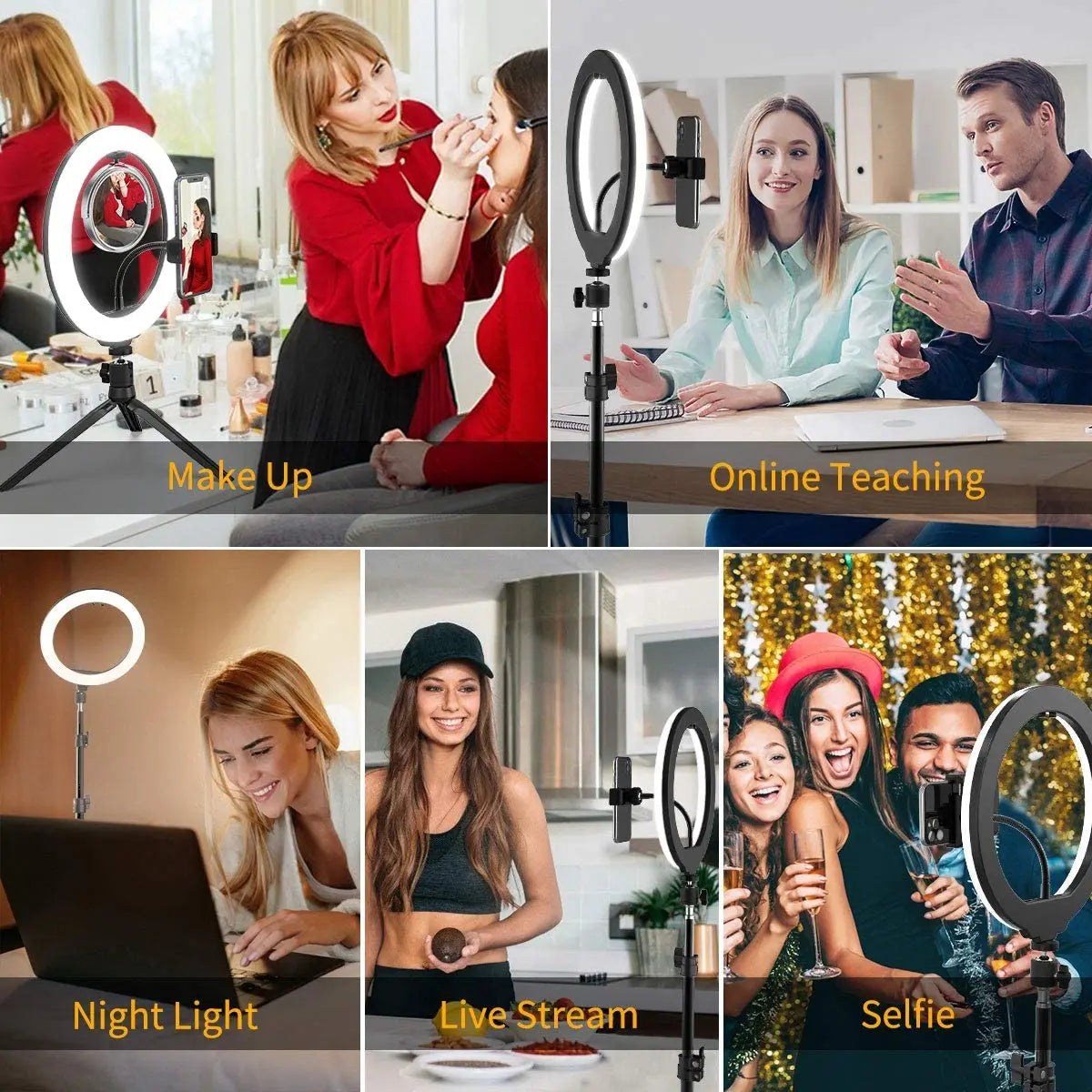 Selfie Video Light Selfie LED Ring Light Dimmable Round Ring Fill Lamp With Stand Tripods For Phone Video Live Camera Lighting