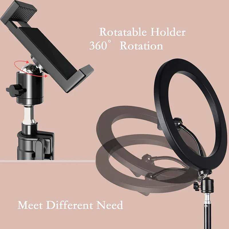 Selfie Video Light Selfie LED Ring Light Dimmable Round Ring Fill Lamp With Stand Tripods For Phone Video Live Camera Lighting