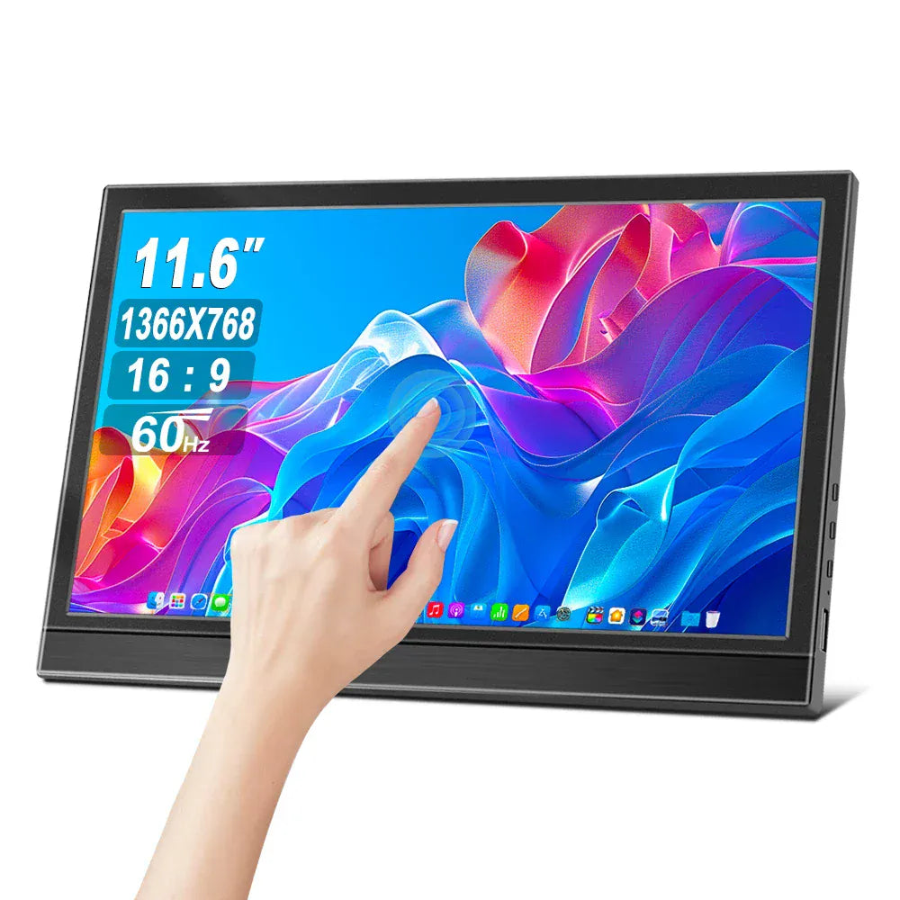 Touchscreen Portable Monitor 16/15.6/14/11.6 inch Gaming Laptop Extension Display Travel Monitor for Raspberry Pi/Laptop/PS3/PS4